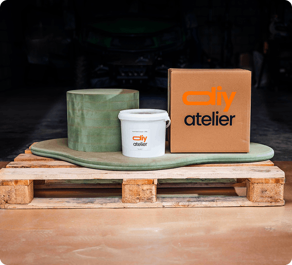 DIY-atelier pakket op een palet