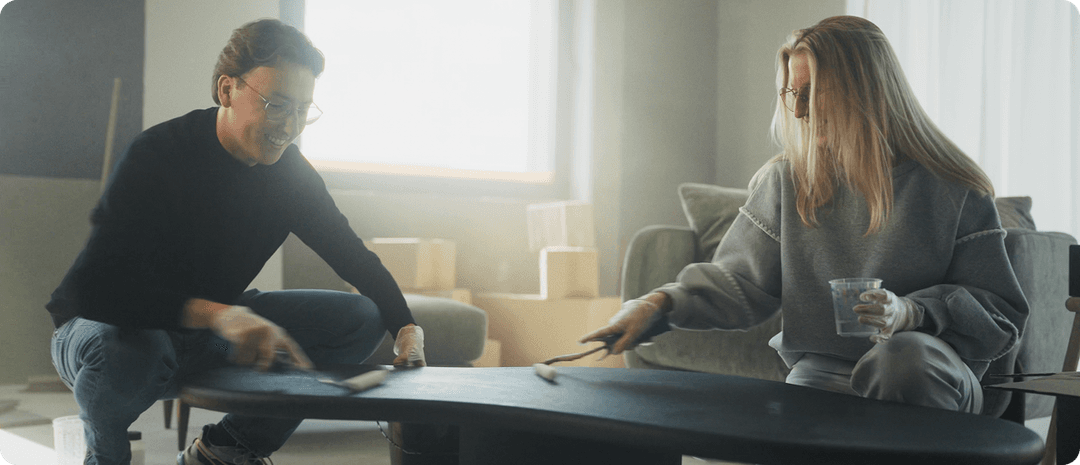 Lief koppel die samen bouwt